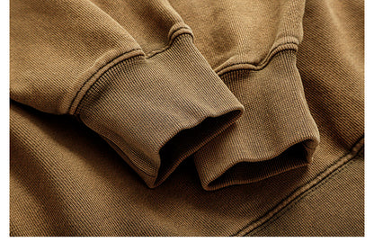 Heavyweight Washed Hooded Sweatshirt Jacket – Japanese Vintage Loose Unisex – Hoodies | japanese streetwear | vintage workwear | unisex | Yamalinclothes