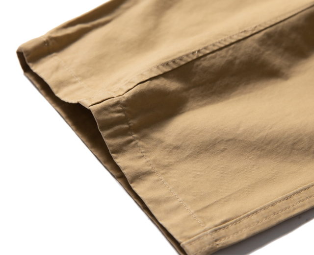 Washed Brushed Cotton Cargo Wide-Leg Trousers – Oversized Unisex Slacks