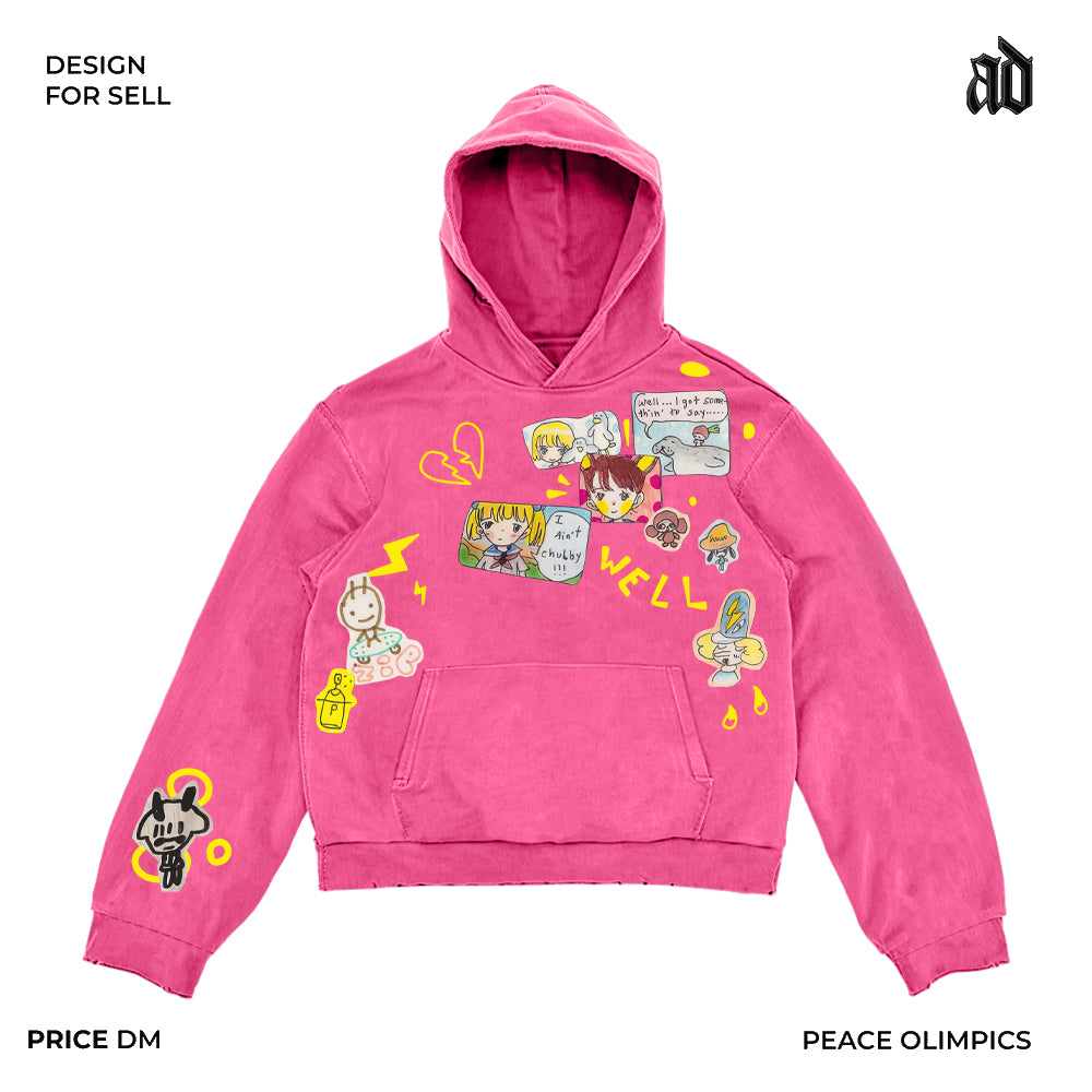 Heavyweight American Subculture Hoodie – Simple Design, Trendy Streetwear (Unisex)