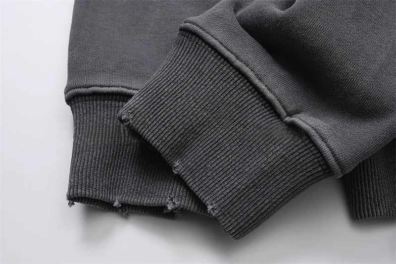 Washed Vintage Heavyweight Crewneck Sweatshirt Retro