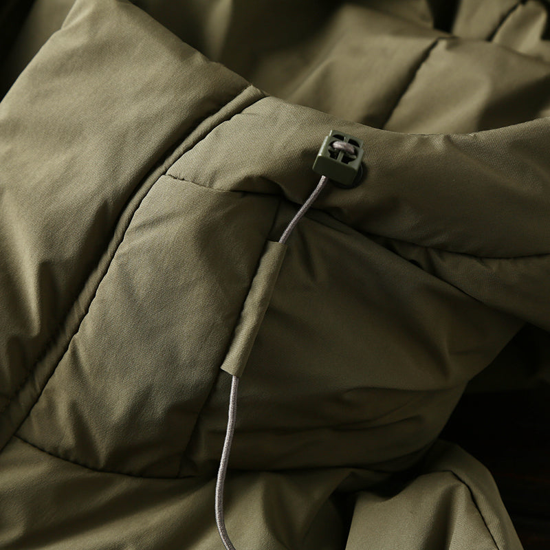 Men's Plus Size 800 Fill Power Mid-Length Down Jacket - Euro-American Style Hooded Thickened Cold-Resistant Warm Coat