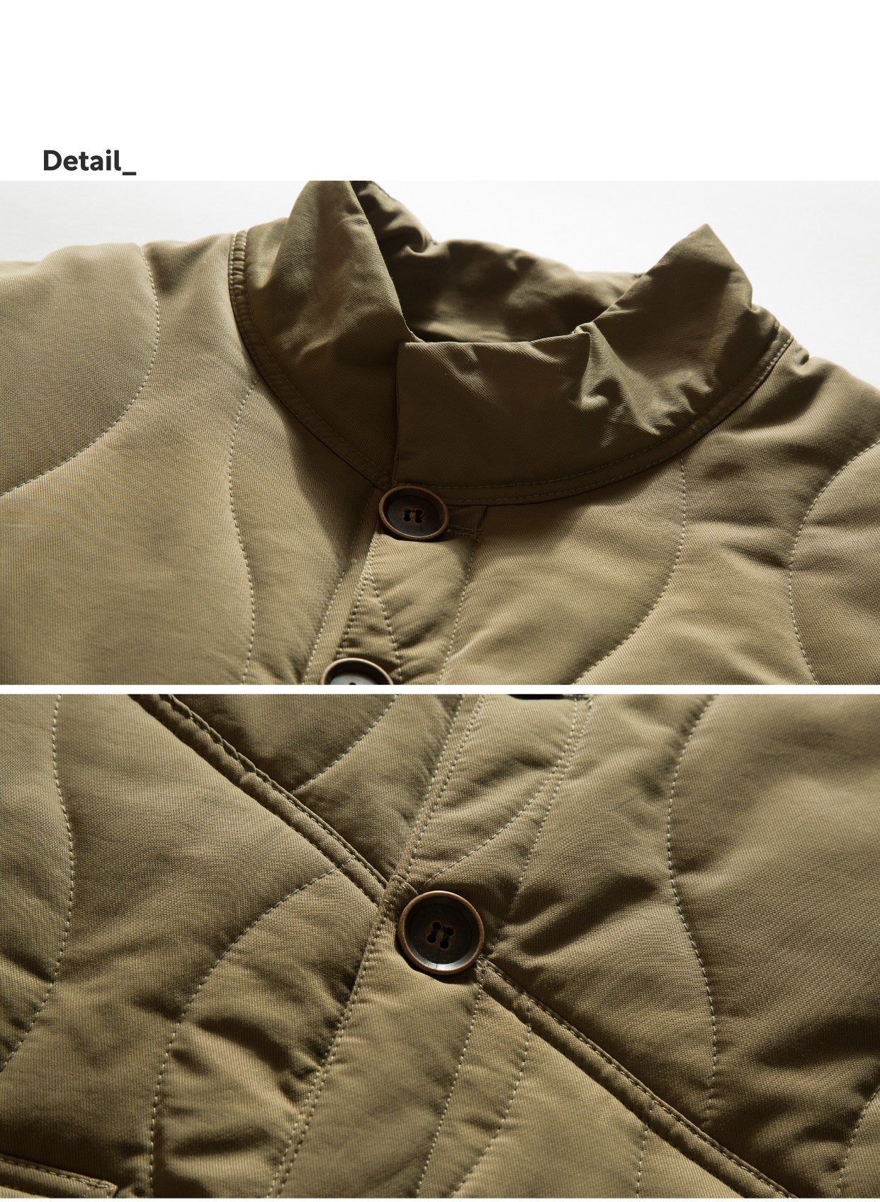 Stand Collar Cotton Padded Jacket - Large Pocket Thick Winter Coat (Men)