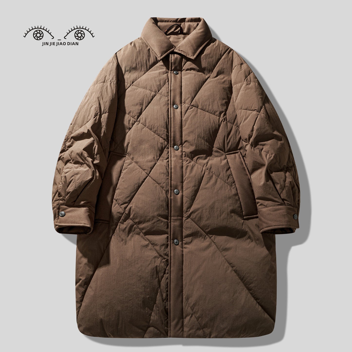 Belgium High-End 85% Duck Down Mid-Length Jacket - Mature Style Winter Coat (Men)