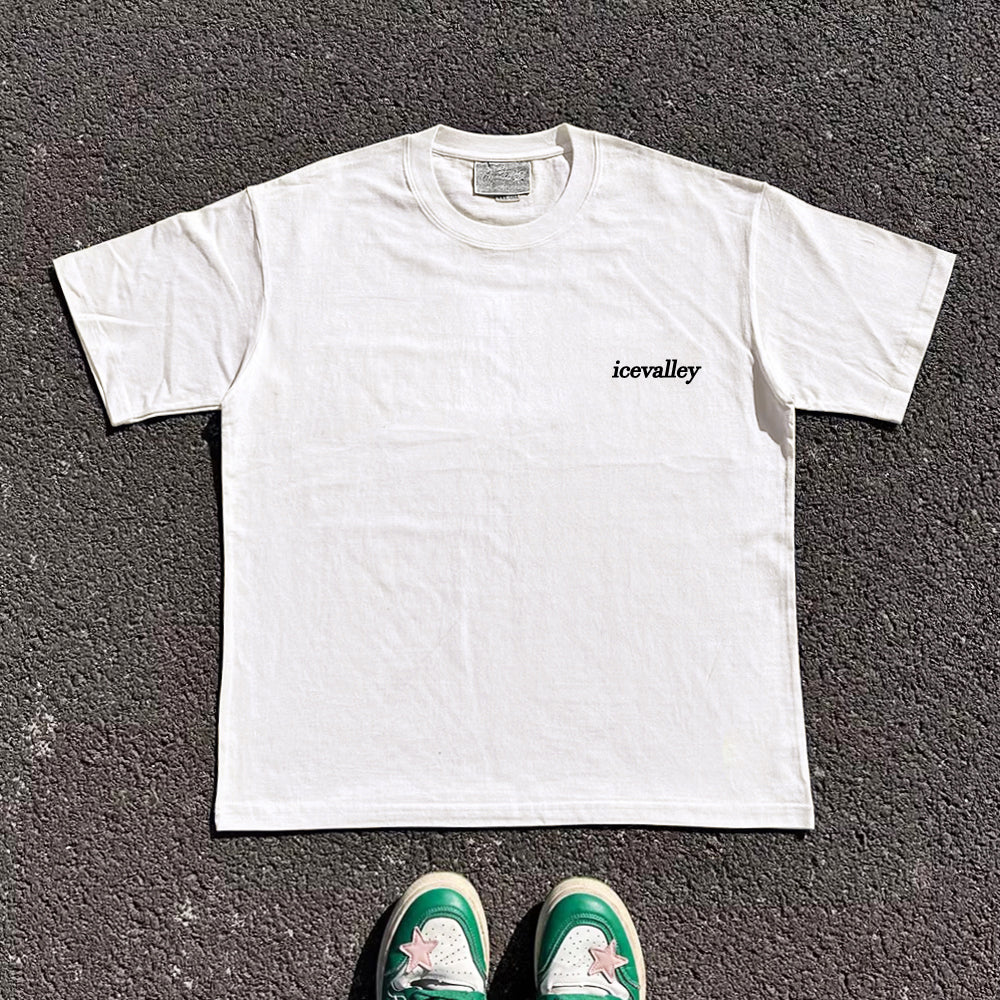 Heavyweight 255G! Day and Night Alternate Oversize West Coast Short Sleeve Couple's Outfit for Men and Women