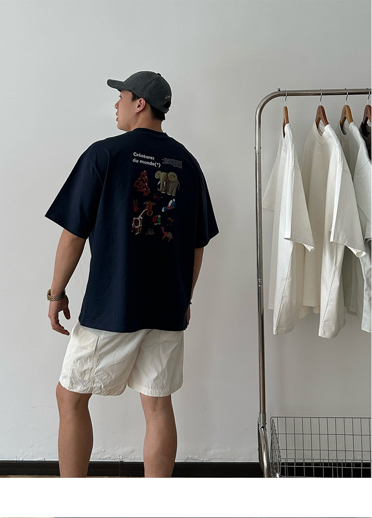 Animal Nature Life Theme Loose Fit Short Sleeve T-Shirt