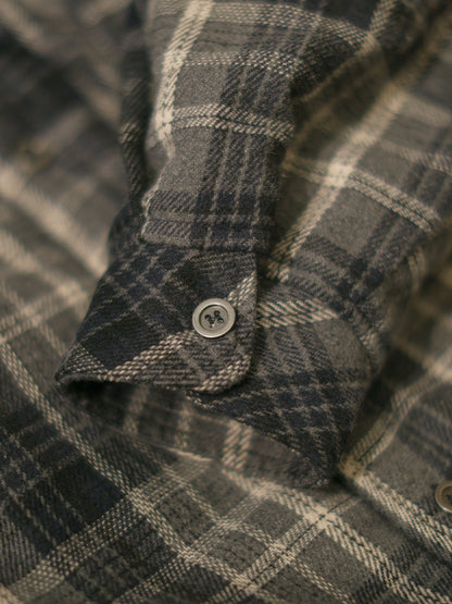 Men's Japanese Style Fake Two-Piece Hooded Plaid Cotton Jacket