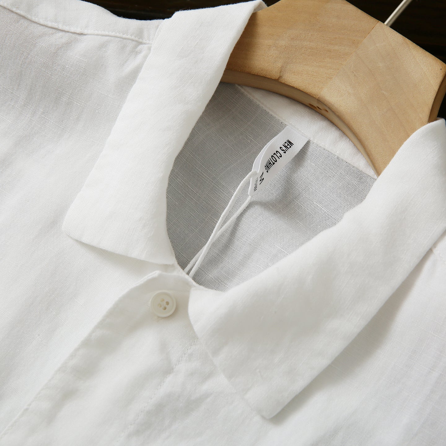 Cool Antibacterial Linen/Lyocell Men's Summer Turn-down Collar Loose Casual Short Sleeve Shirt Top