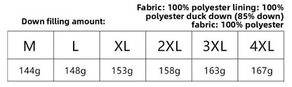 Portugal High Fill Power 85% Duck Down Jacket – 2025 Thickened Winter Coat for Men