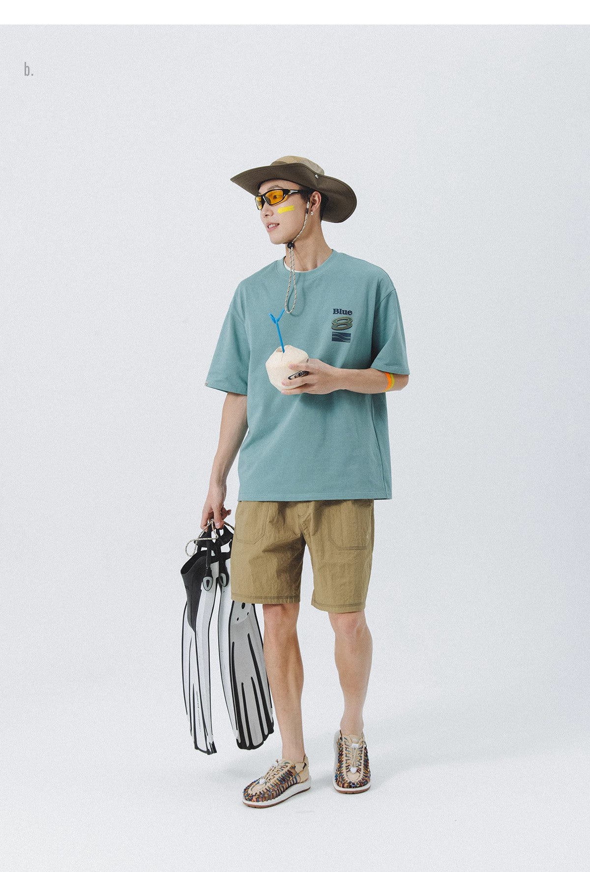 Lanqi Summer New Trend American Retro Heavy Cool T-Shirt Couple Short Sleeve Men