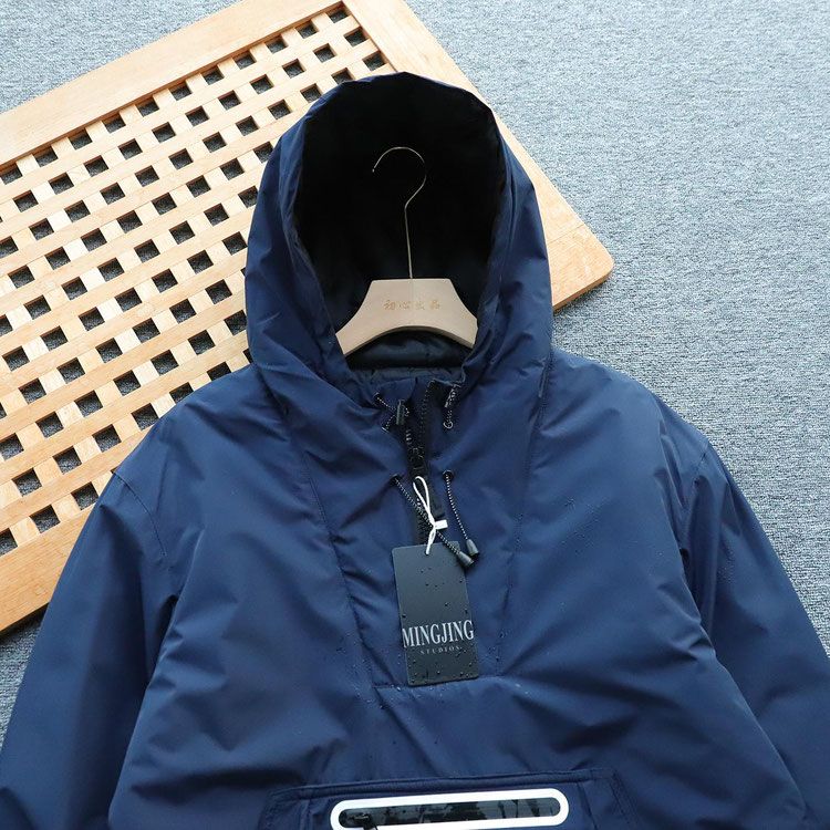 Unisex Outdoor Cotton Jacket - Export Spain Windproof Water-Resistant Hooded Loose Casual Coat