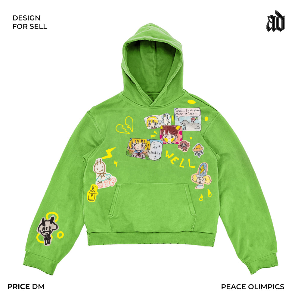 Heavyweight American Subculture Hoodie – Simple Design, Trendy Streetwear (Unisex)