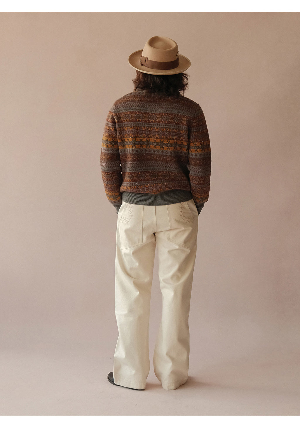 Vintage Fair Isle Wool-Blend Crewneck Sweater – British Heritage Style (Unisex)