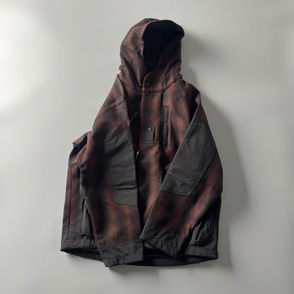 Japanese Retro Plaid Wool Hooded Coat - Thickened Warm Winter Jacket