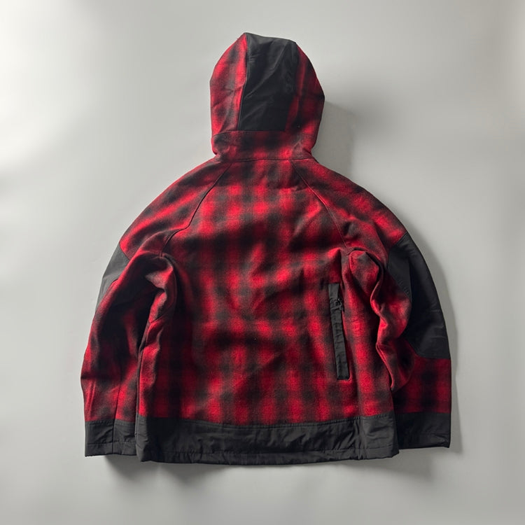 Japanese Retro Plaid Wool Hooded Coat - Thickened Warm Winter Jacket
