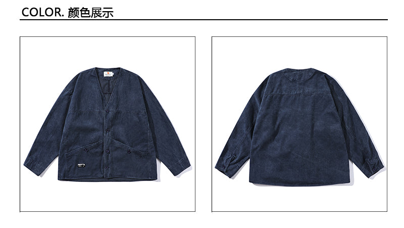 Jacket Cardigan Denim Coat Spring New OOTD Outfit Retro Men's Top