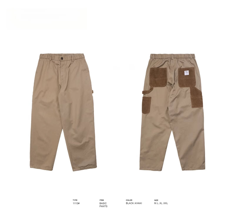 Japanese Cityboy Fashion Brand Loose Street Leisure Corduroy Trousers Washed All-Matching Straight Couple Overalls