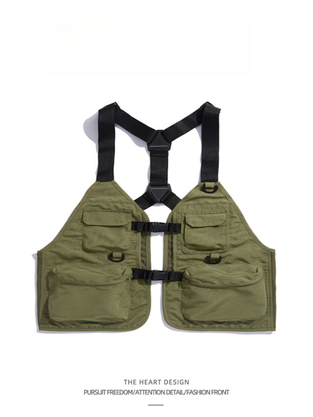 Men's Mountain-Style Outdoor Workwear Vest – High Street Casual Multi-Pocket Vest Jacket for Autumn & Winter