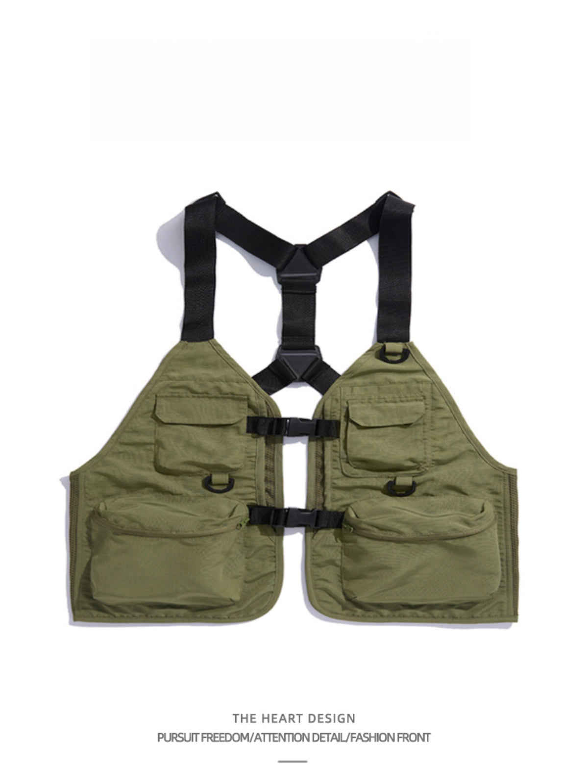 Men's Mountain-Style Outdoor Workwear Vest – High Street Casual Multi-Pocket Vest Jacket for Autumn & Winter