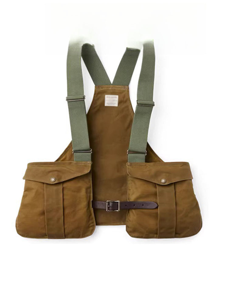 Trendy American Retro Workwear Camping Pocket Vest for Men Loose Retro Functional Outerwear Sleeveless Jacket for Men