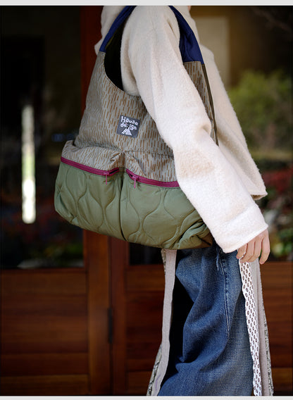 Original 2025 Spring New Retro Patchwork Design Single Shoulder Handbag Large Capacity Commuter Bag