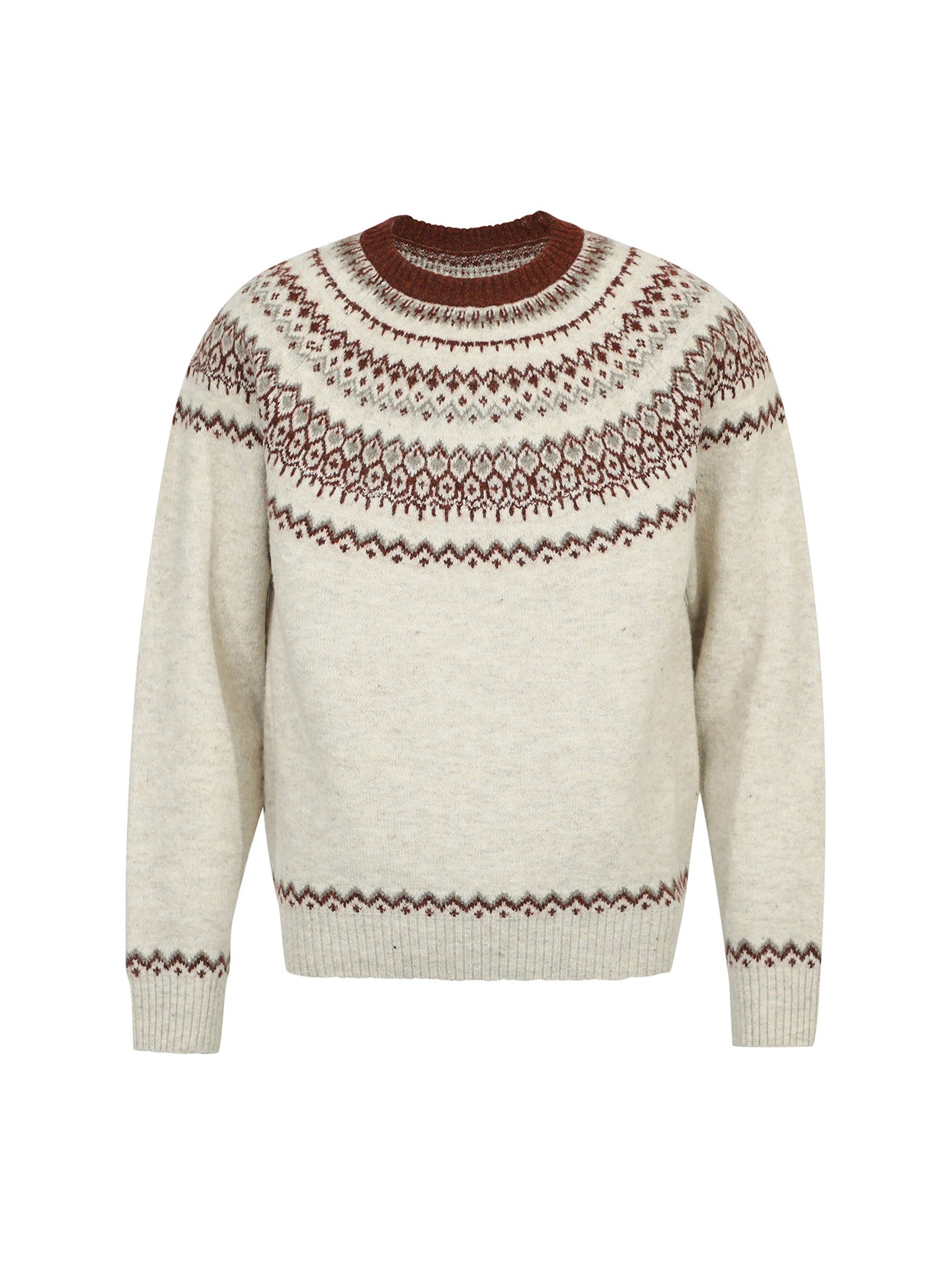 Fair Isle Wool-Blend Jacquard Sweater – Old Money Unisex Knit