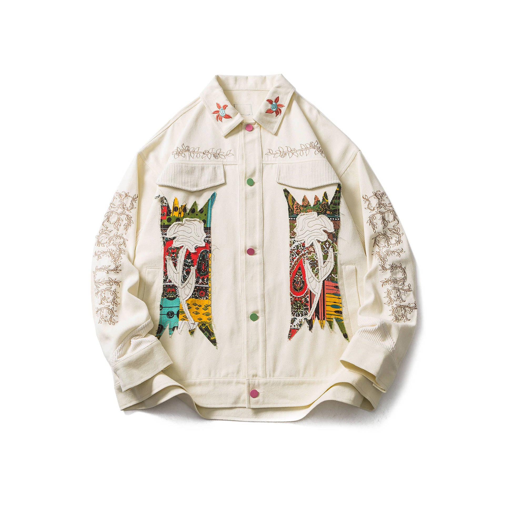 Unisex Kapital Vintage Ethnic Embroidered Jacket – Japanese Niche Design High Street Couple Outerwear