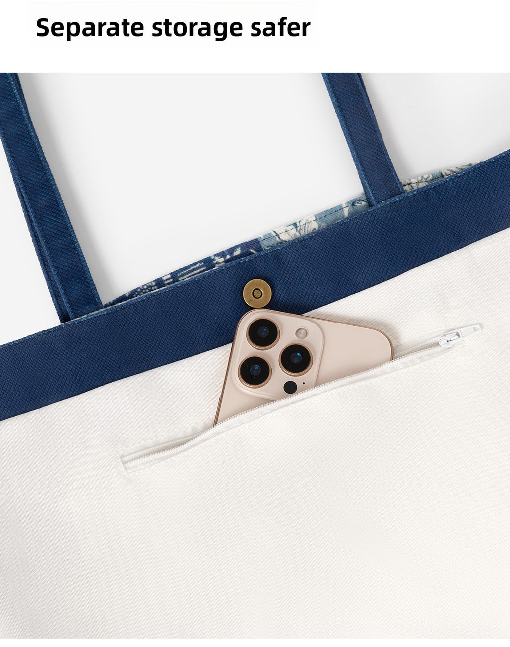 Original Blue and White Handheld Shoulder Crossbody Bag Versatile Niche Literary Casual Commuter Bag