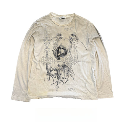 Melanin “Dirty” Millennium Campus Teen Long-Sleeve Tee – Y2K Retro Illustration Style