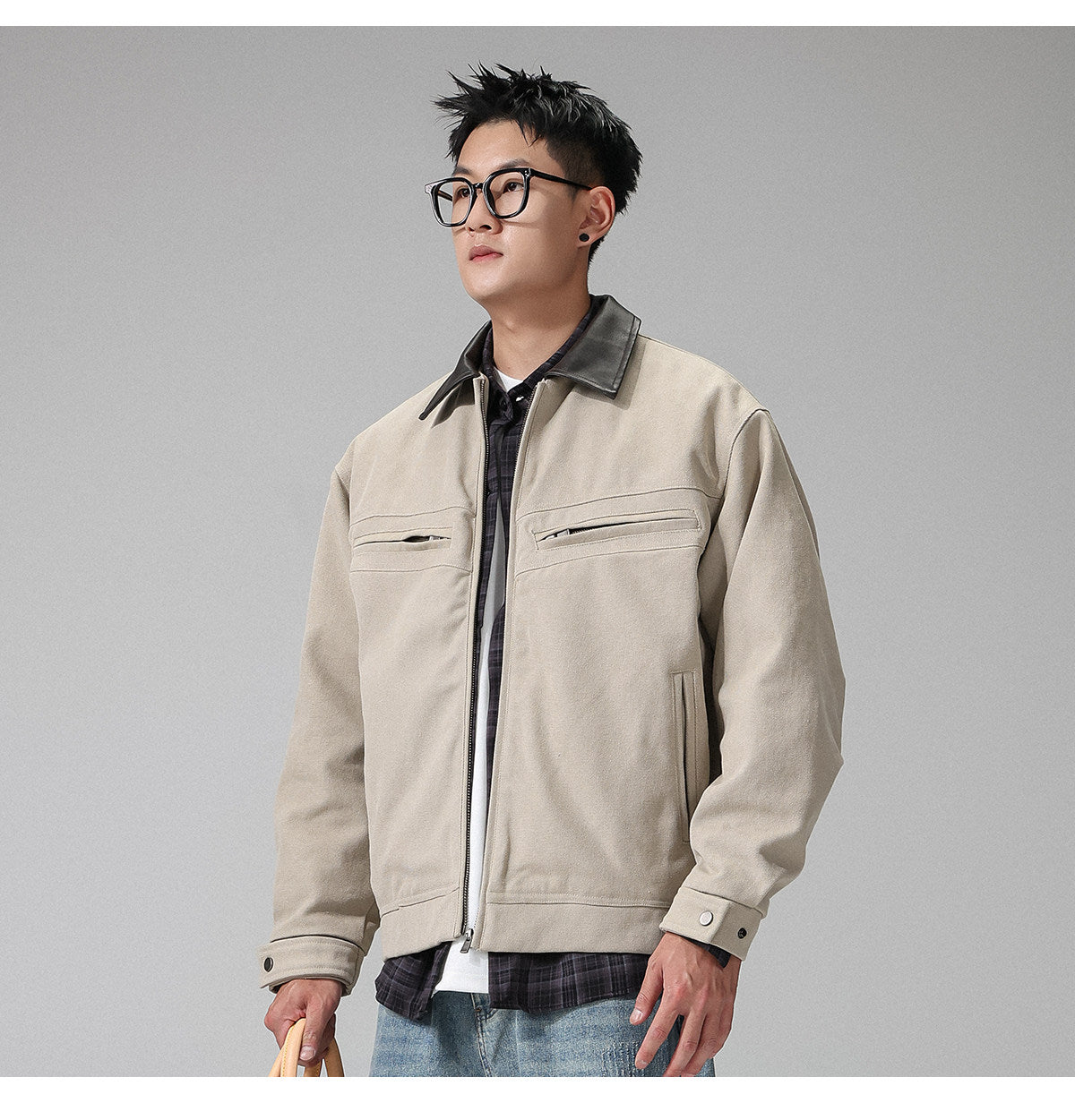 American-style trendy brand lapel Harrington jacket for men, spring workwear Detroit coat – Japanese vintage | yamalin clothes | Yamalinclothes