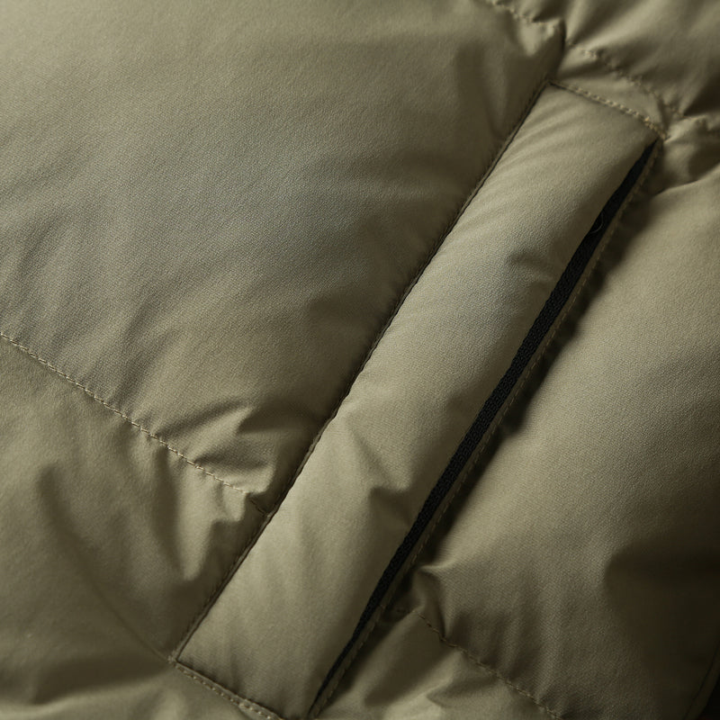 Men's Plus Size 800 Fill Power Mid-Length Down Jacket - Euro-American Style Hooded Thickened Cold-Resistant Warm Coat