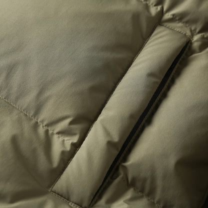 Men's Plus Size 800 Fill Power Mid-Length Down Jacket - Euro-American Style Hooded Thickened Cold-Resistant Warm Coat