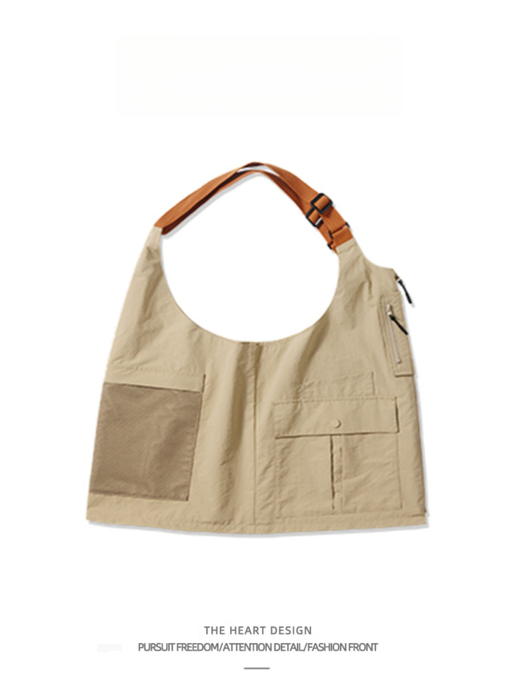 Unisex Convertible Workwear Vest – Textured Woven Multifunctional Top & Single Shoulder Bag – High Street Trendy Brand