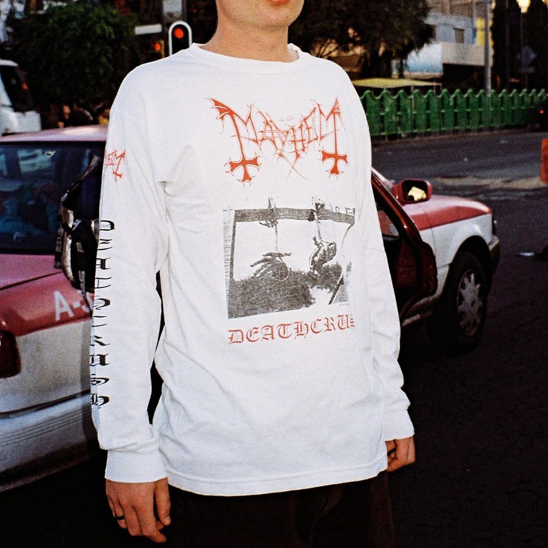 Mayhem Metal Band Deathcrush Album Cover Versatile European and American Style Long Sleeve T-Shirt