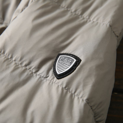 Men's Plus Size Lightweight High-Fluffy Down Jacket - Winter Stand Collar Warm Export Overstock Coat