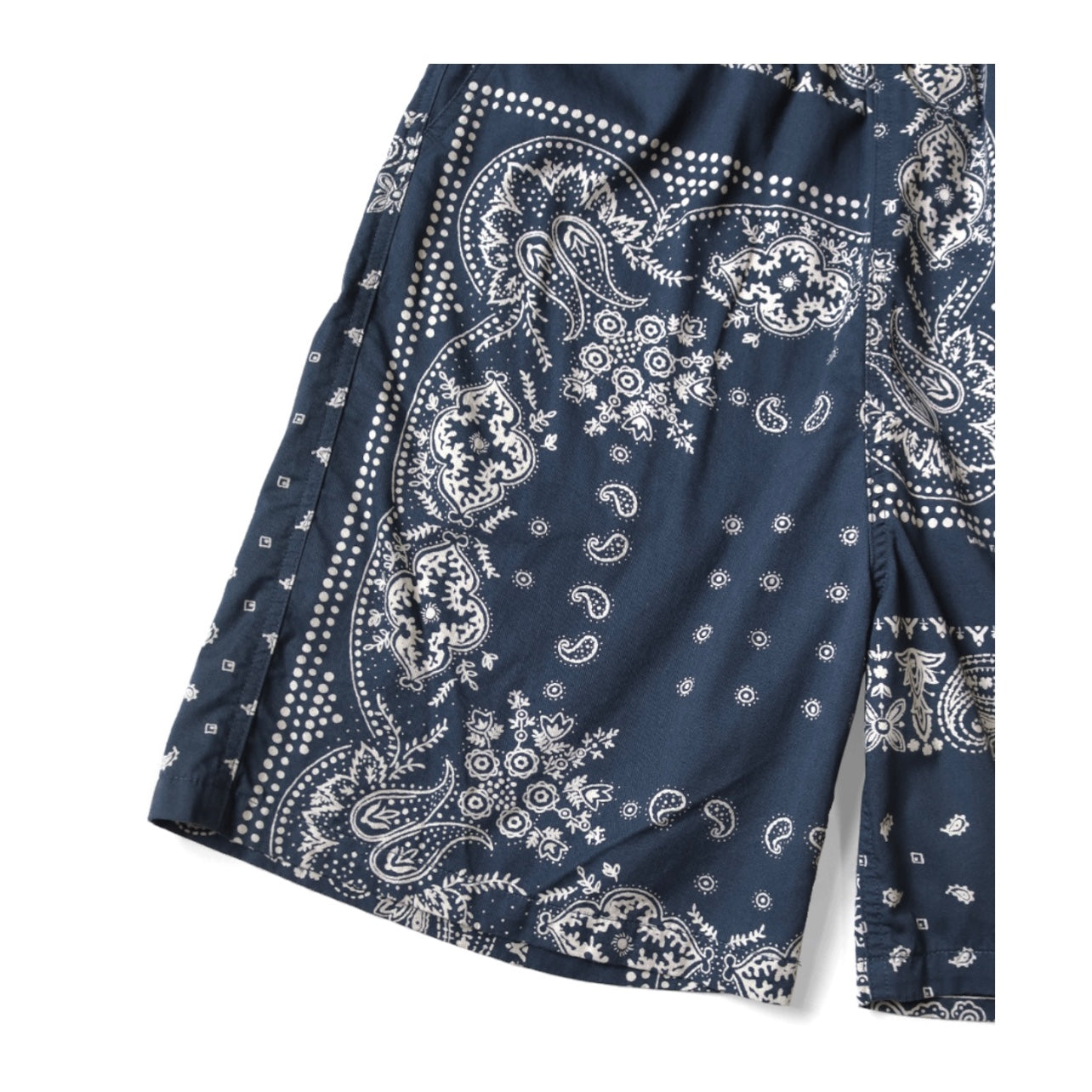 Japanese Style Casual Paisley Print Adjustable Elastic Loose Shorts