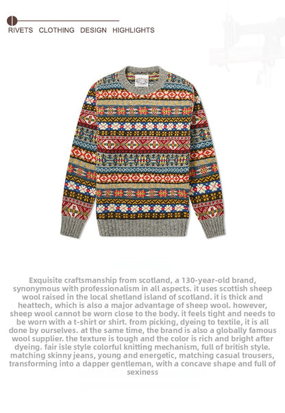 Jamiesons 130-Year Fair Isle Wool Sweater – Scottish Heritage Knit (Unisex)