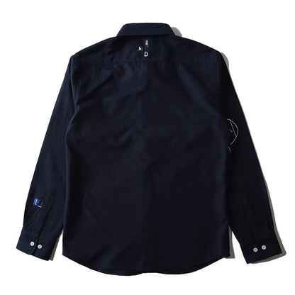 Oxford Cotton Shirt for Men Japanese Style Hong Kong Style Youth Casual Long Sleeve Shirt
