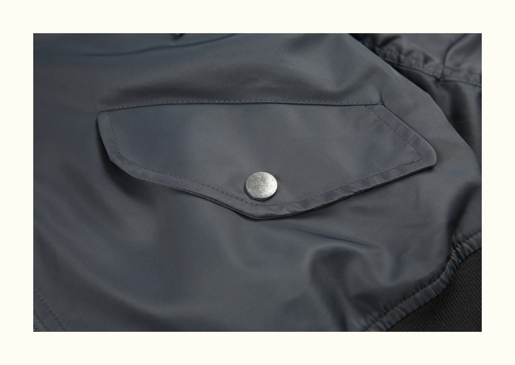 American-Retro Embroidered Badge Flight Jacket – Baseball Collar Short Coat (Unisex)