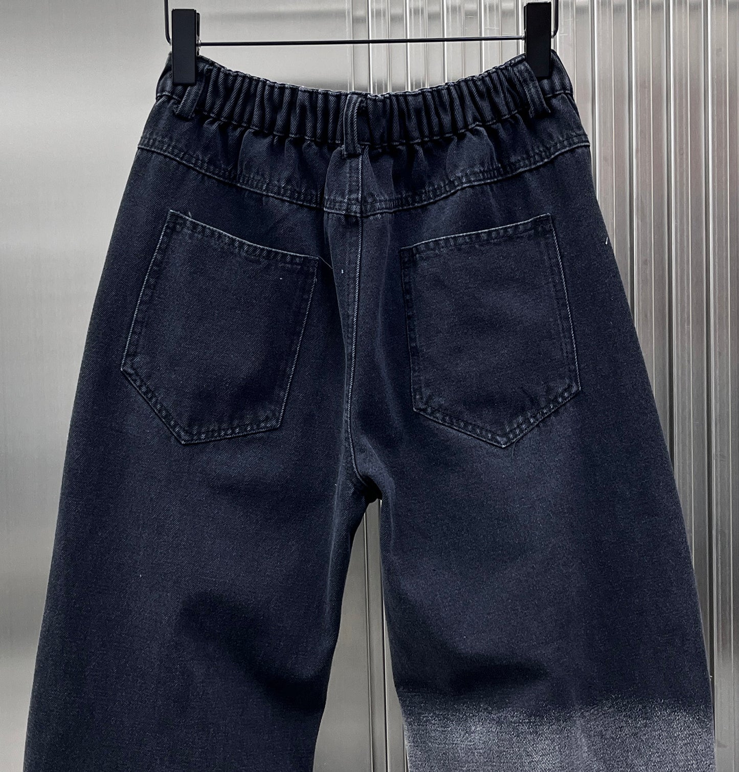 Men's 2025 Spring Japanese Retro Gradient Washed Jeans - Street Style Patchwork Straight Pants