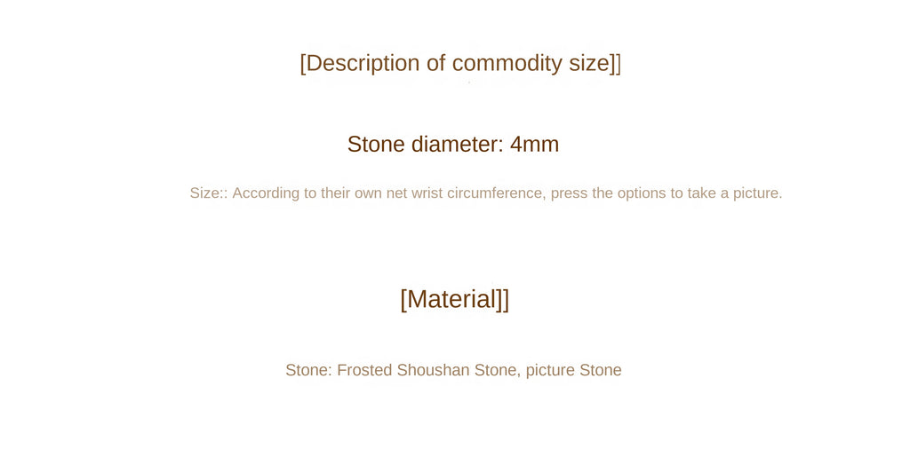 Original Natural Brown Series Shoushan Stone Niche Personality Couple Bracelets Brass Artistic Bracelets