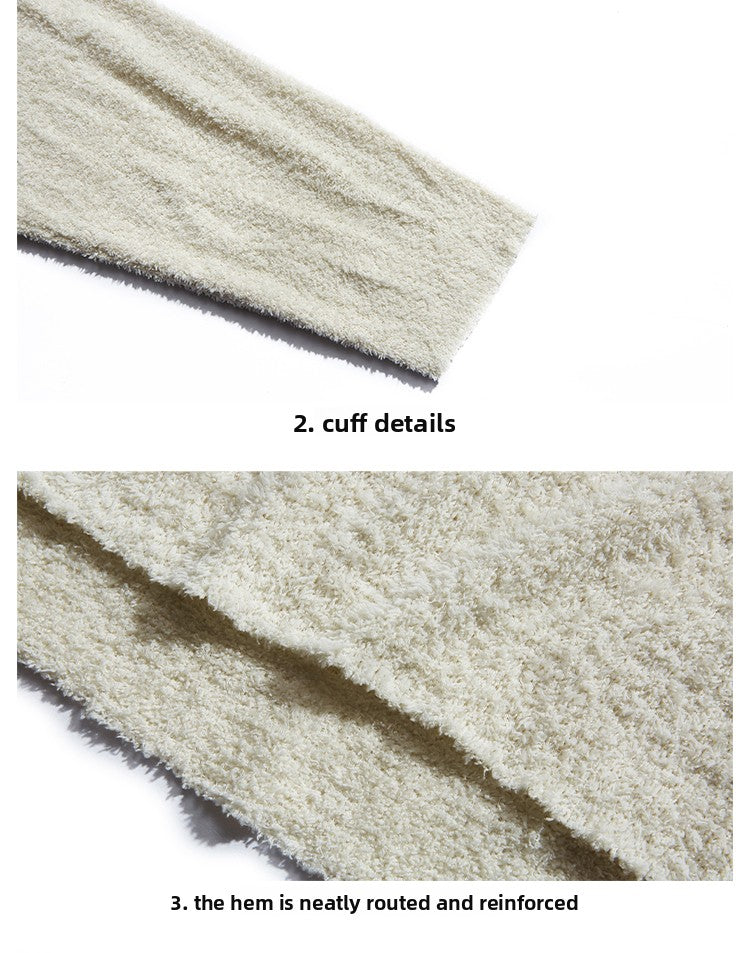 Remedy Inge Sheep” Embroidered Unisex Sweater – American Turn-Down Collar Spring/Autumn Knit