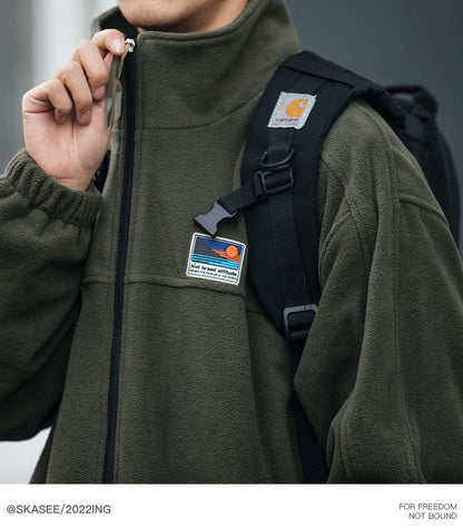 Men's Winter Fleece Cardigan - Trendy Loose BF Style Stand Collar