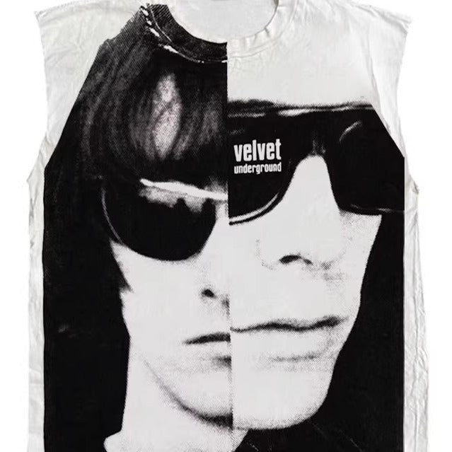 THE VELVET UNDERGROUND Rock Band Vintage Heavyweight Short Sleeve T-Shirt