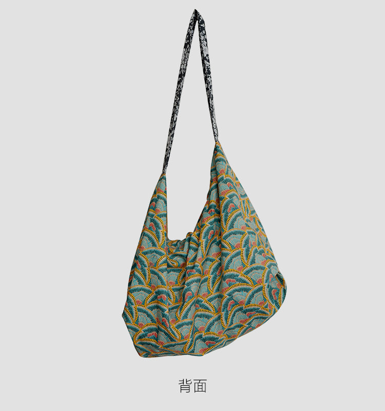 Original Spring Summer New Print Large Capacity Retro Shoulder Bag Fashion Crossbody Lightweight Tote Bag