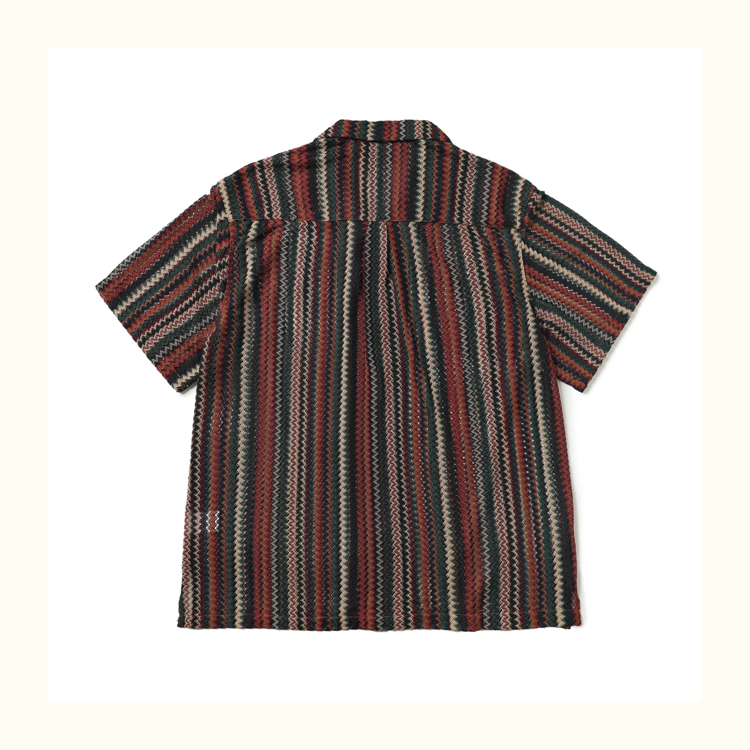 Loose Fit Japanese Style Summer Breathable Hollow Out Casual Shirt