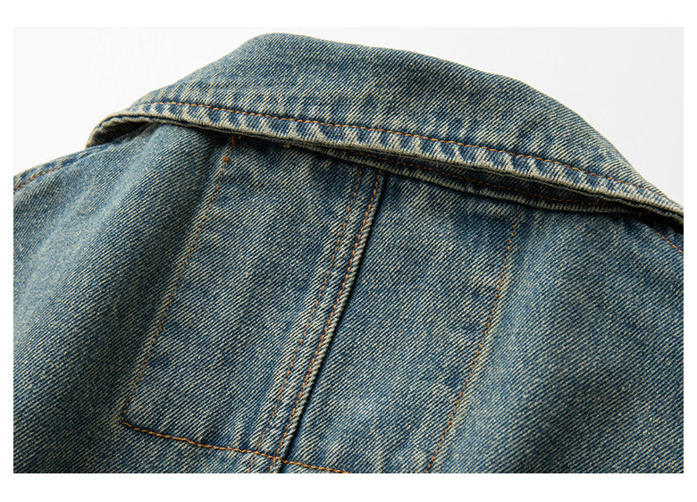 Japanese Retro Washed Distressed Denim Blazer - Loose Casual Jacket 2025 (Men)