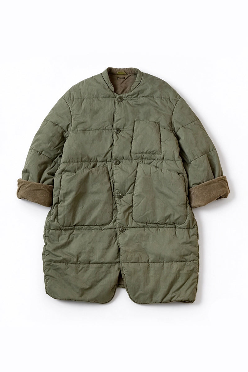 Artisan Mid-Length Quilted Wrap Cotton Coat – Unisex | Yamalin clothes | Vintage workwear outfit for men