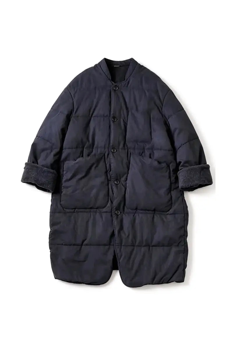 Artisan Mid-Length Quilted Wrap Cotton Coat – Unisex | Yamalin clothes | Vintage workwear outfit for men