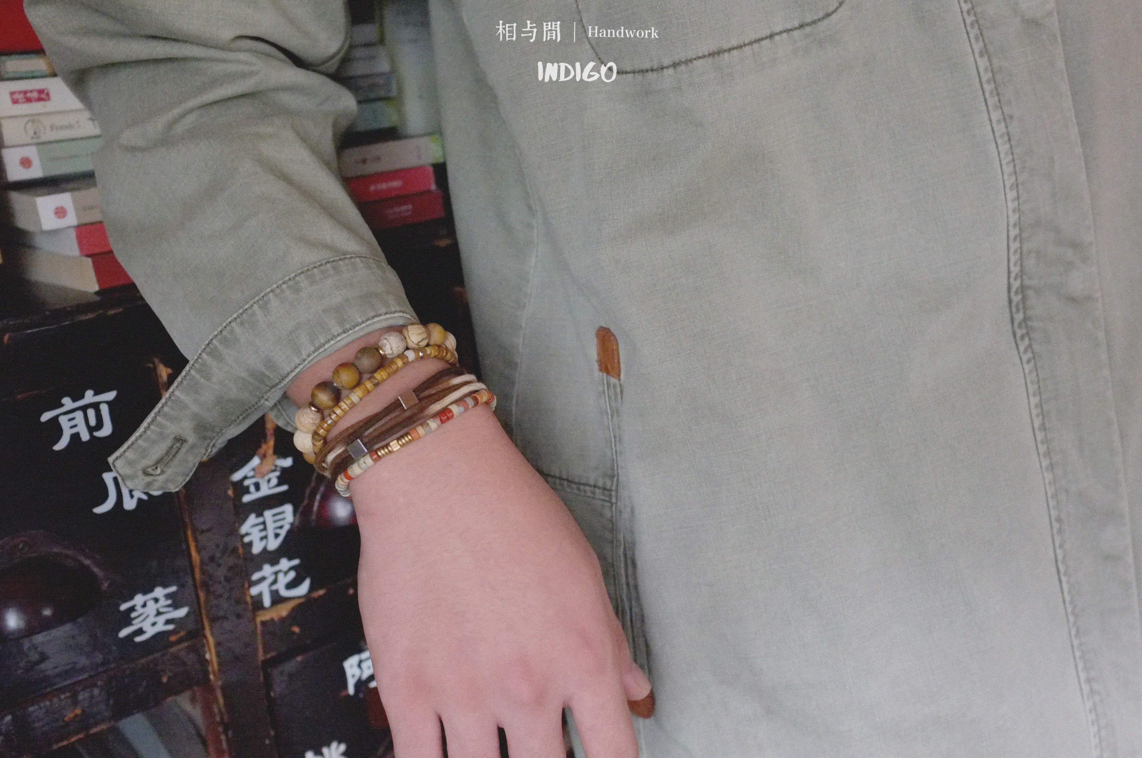 Original Natural Brown Series Shoushan Stone Niche Personality Couple Bracelets Brass Artistic Bracelets