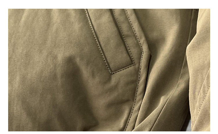 American Style Trendy Brand 90 White Duck Down Workwear Flight Jacket Down Jacket Men Winter Loose Thickened Warm Short Coat